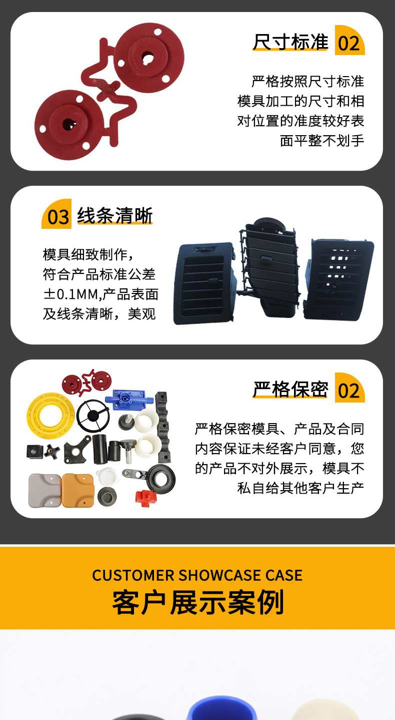 Injection Molded Parts, Rubber Molded Parts, Fluorine Rubber Plastic Molds, Abs Enclosures, Electronic Components, Molded Parts, Automotive Parts