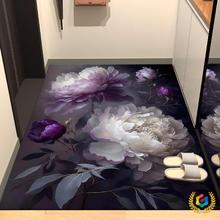 ➺防滑垫地垫pvc新中式PVC皮革入户进门垫防水防油防滑可擦洗地垫