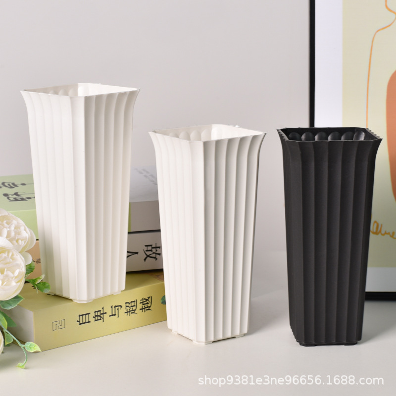 유럽식 플라스틱 꽃병 꽃 장식품 장식 꽃꽂이 창조적 인 꽃병에 바람 말린 꽃 광장 꽃 통
