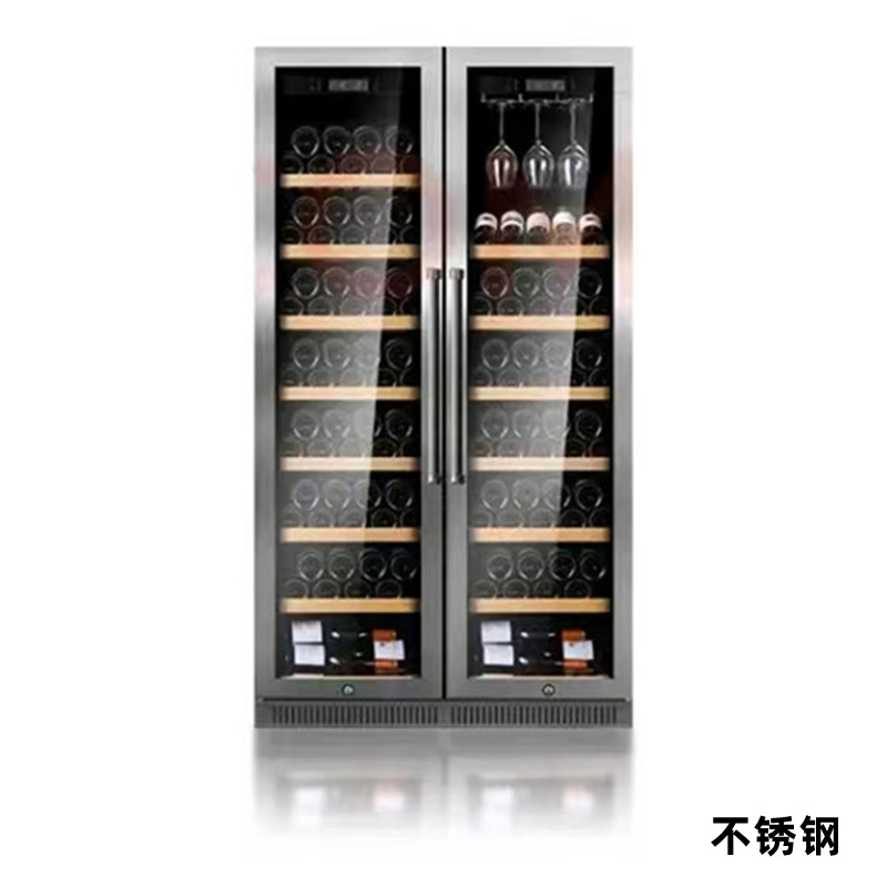 Gabinete de combinación de cigarros de vino tinto con puerta de vidrio comercial, refrigerador de tabaco desmenuzado, caja nude, vitrina de cigarros de temperatura y humedad constante