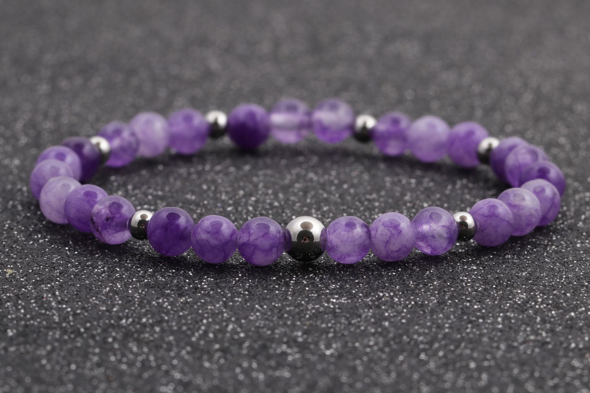 Europa y los Estados Unidos transfronterizos 6MM ojo de tigre ágata línea elástica cuentas pulseras pulseras granada brazalete de regalo para hombres y mujeres