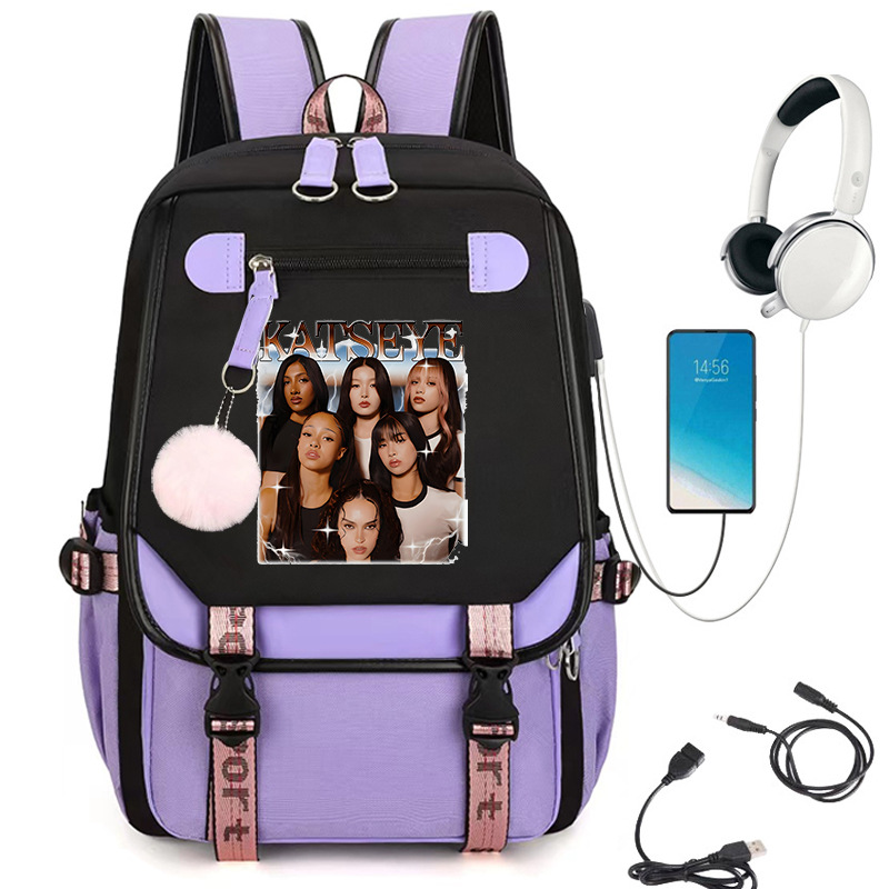 Katseye Girl Group Poster Print Backpack, Girls' School Bag, Best Seller on Amazon 60707