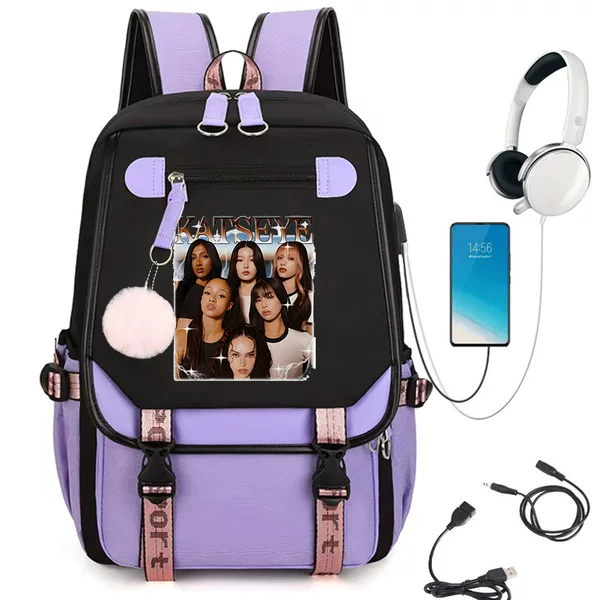 Katseye Girl Group Poster Print Backpack, Girls' School Bag, Best Seller on Amazon 60707