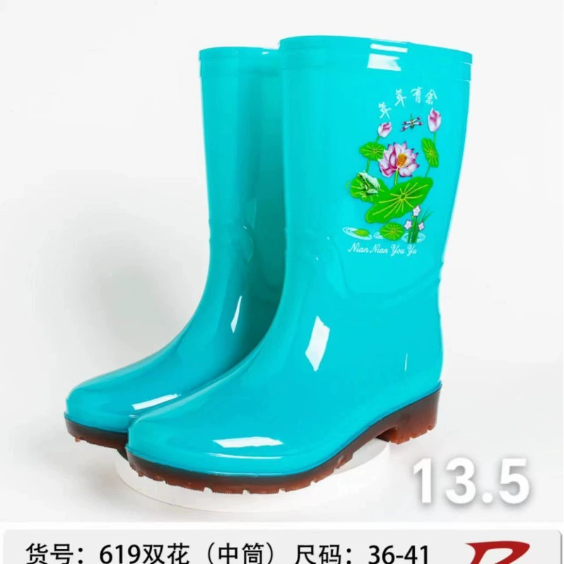 Дождевые сапоги без подкладки, женские высокие сапоги, длинные резиновые сапоги, Нескользящие непромокаемые рабочие резиновые сапоги оптом, домашние сапоги высокой глубины