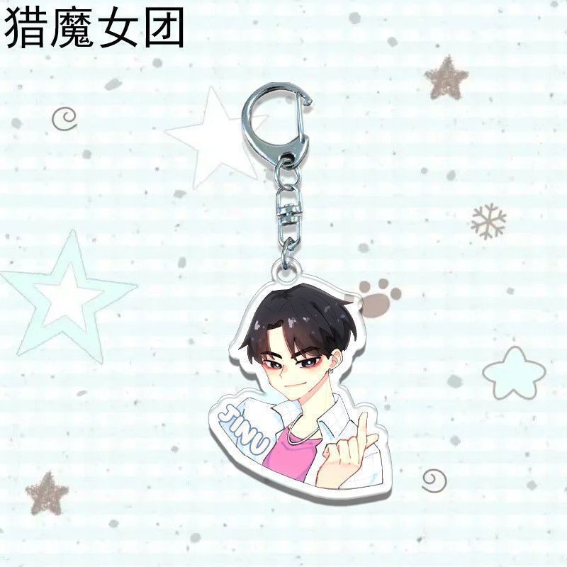 Kpop猎魔女团动漫周边超萌小老虎学生书包挂件饰亚克力钥匙扣定制|undefined