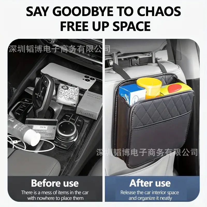 Car Seat Back Storage Bag Hanging Bag Car Seat Back Storage Bag Multi-Functional Storage Box Car Folding Storage