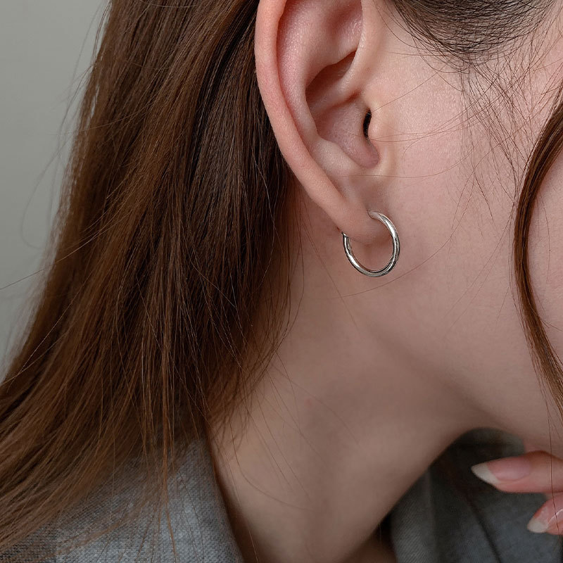 Love Heart Earrings Womens New Fashion Online Red Fashion Personality Circle Korean Temperament Entry Lux Cold Style Ear Hookpicture9