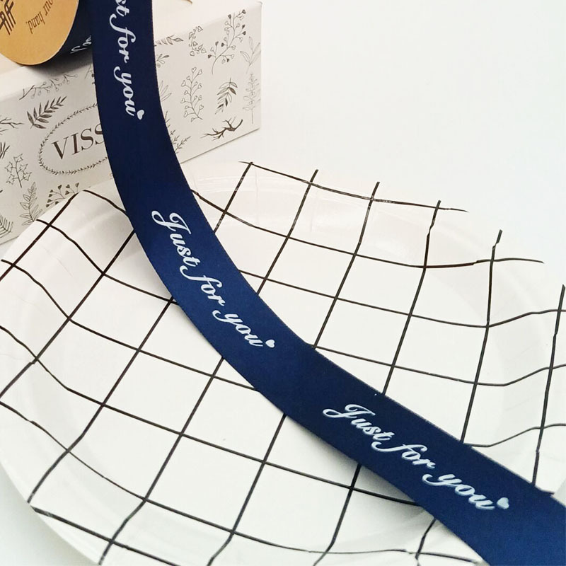 Inglés poliéster cinta flores regalo cinta DIY regalo decorativo cinta de embalaje ramo cinta al por mayor