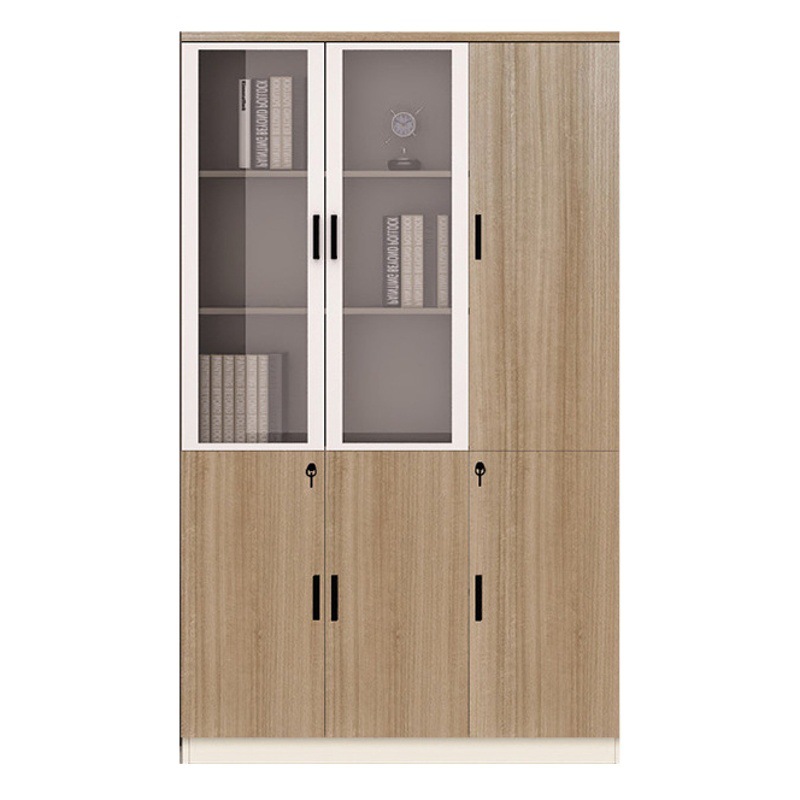 Gabinete de archivo de almacenamiento gabinete de archivo de siete puertas librería de madera Oficina información confidencial vestidor gabinete de piso de oficina