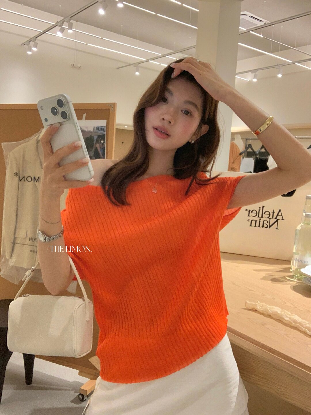 Áo thun nữ cổ tròn basic tay ngắn phong cách Hàn Quốc — Cà phê, màu đen, Bột củ sen, trắng ngà chi tiết 43