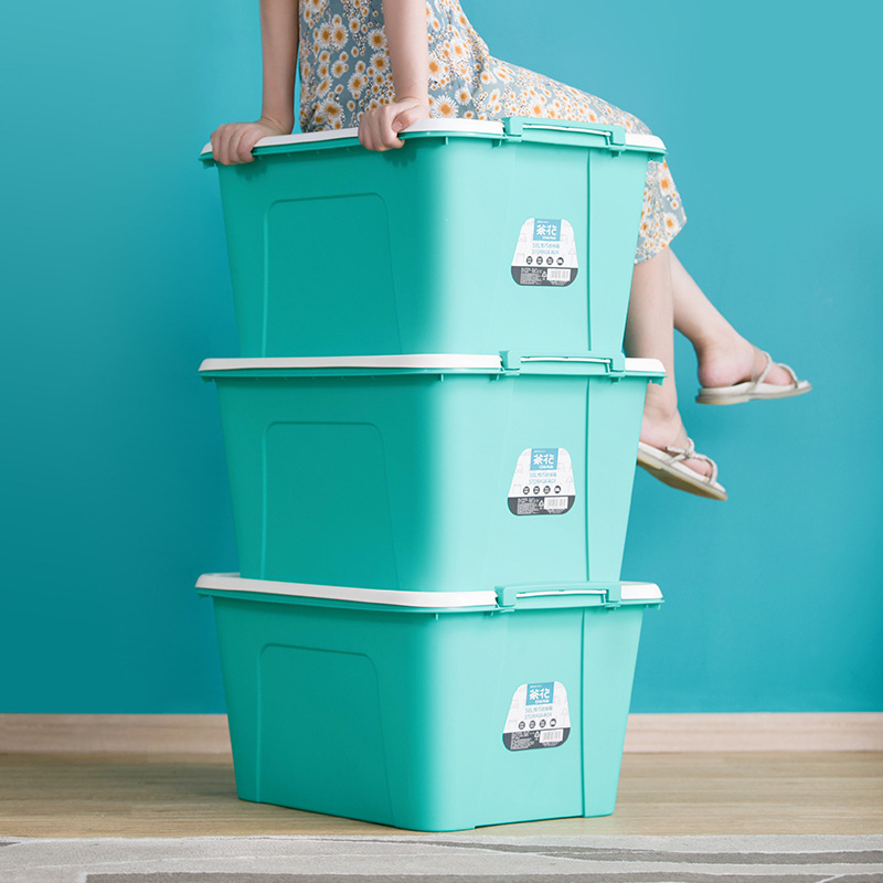 カメリア収納ボックス 58L*3 大型家庭用寮衣類プラスチック収納ボックス収納ボックス|undefined