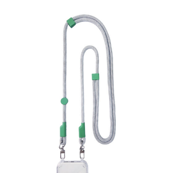 Rubber paint hardware double buckle adjustable 7mm mobile phone rope slung multifunctional tide brand C flat for custom logo