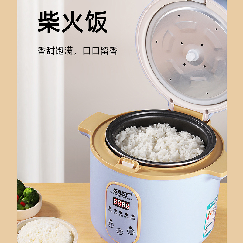 2L禮品外貿電飯煲不鏽鋼米湯柴火飯1-4人不粘國標SAST家用電飯鍋
