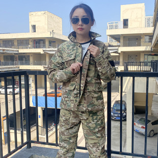 New Cp Camouflage Suit for Men and Women, Waterproof Multi-Bag Wear-Resistant Military Training Uniform, Outdoor Camouflage Training Uniform, Overalls