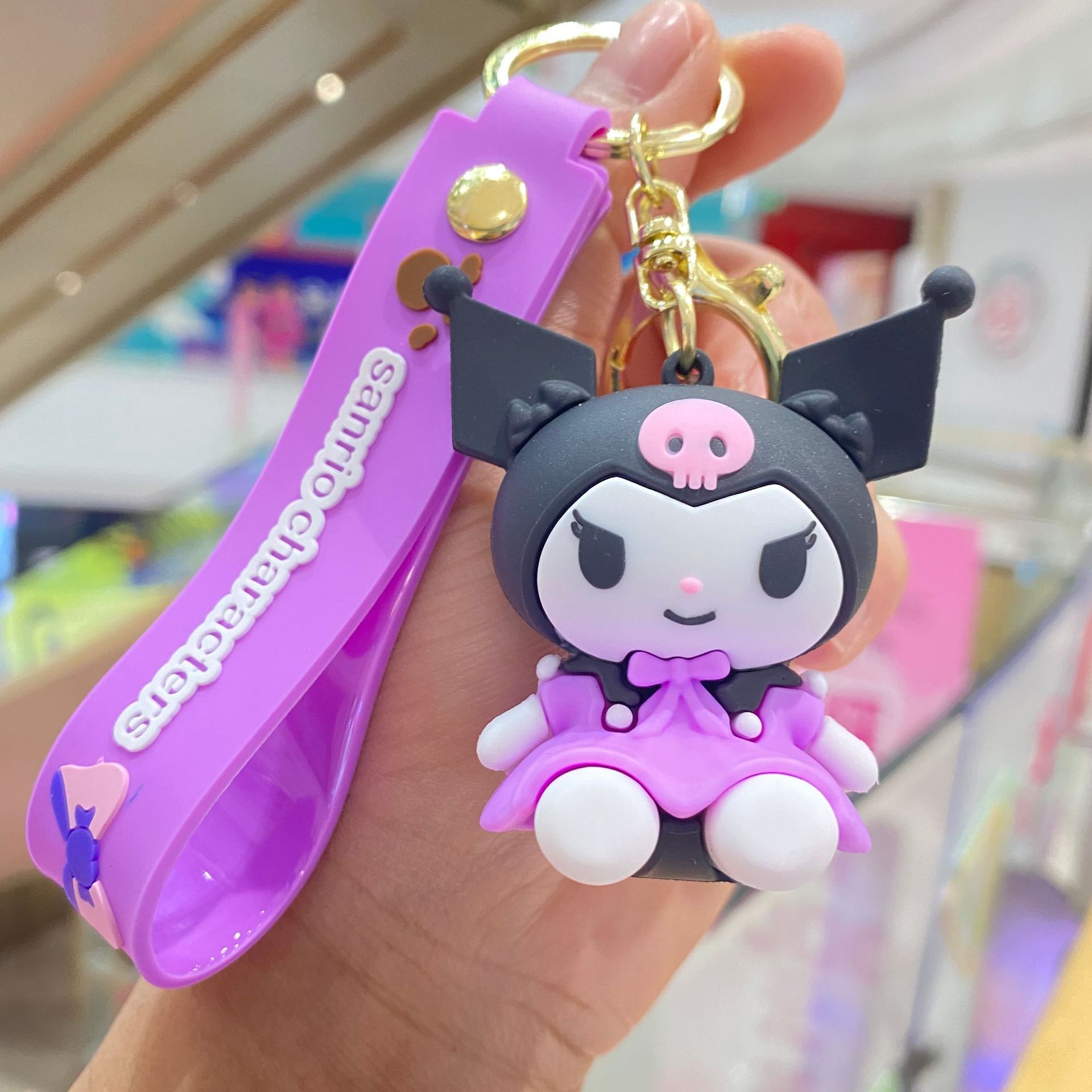 Nuevo Sanrio coolomi llavero niñas mochila colgante sentado belleza muñeca colgante llavero