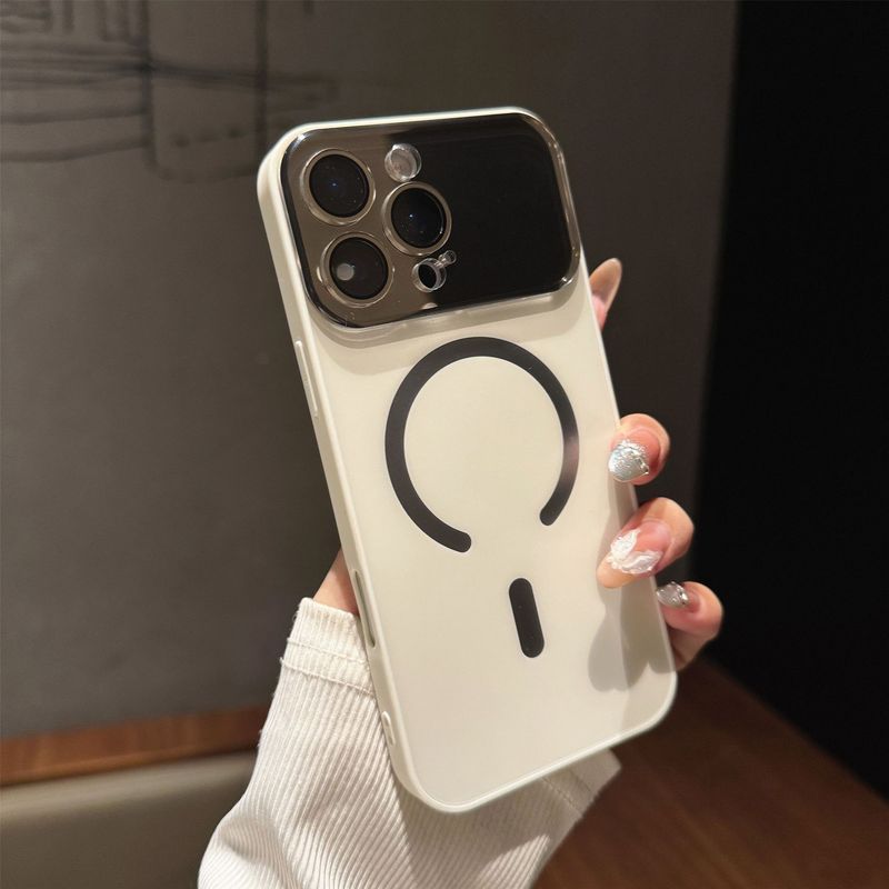 适用苹果17PROMAX肤感磨砂磁吸手机壳iPhone16马卡龙大视窗镜头膜|undefined
