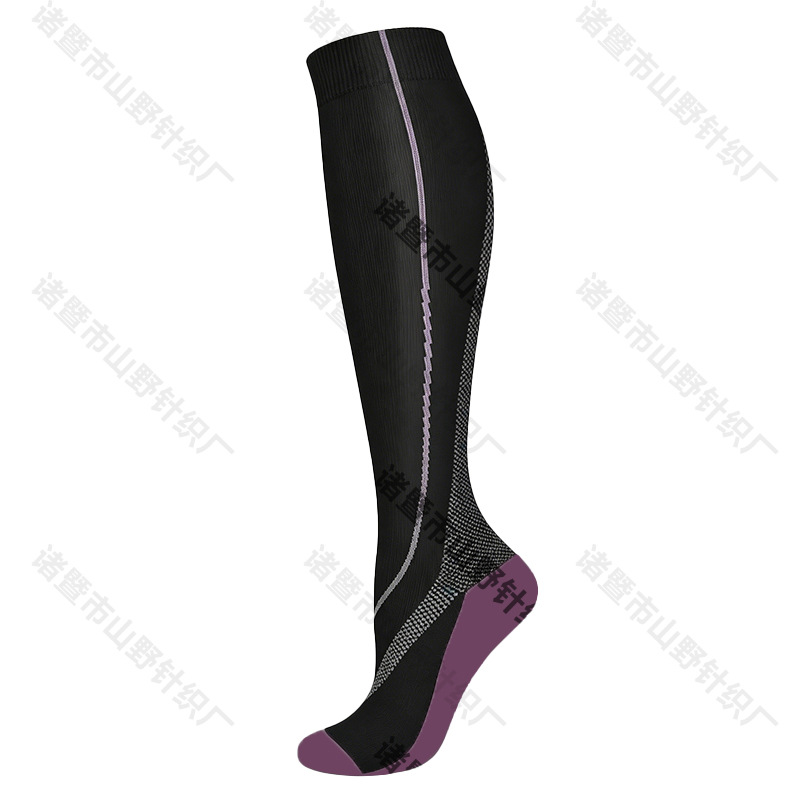Más de 200 modelos de calcetines deportivos de compresión de nailon 200N para mujer, ideales para saltar la cuerda y correr, y calcetines de compresión elásticos largos para hombre.