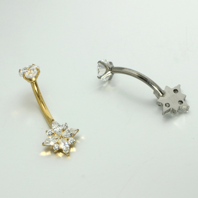 Labret piercing jewelry detail image