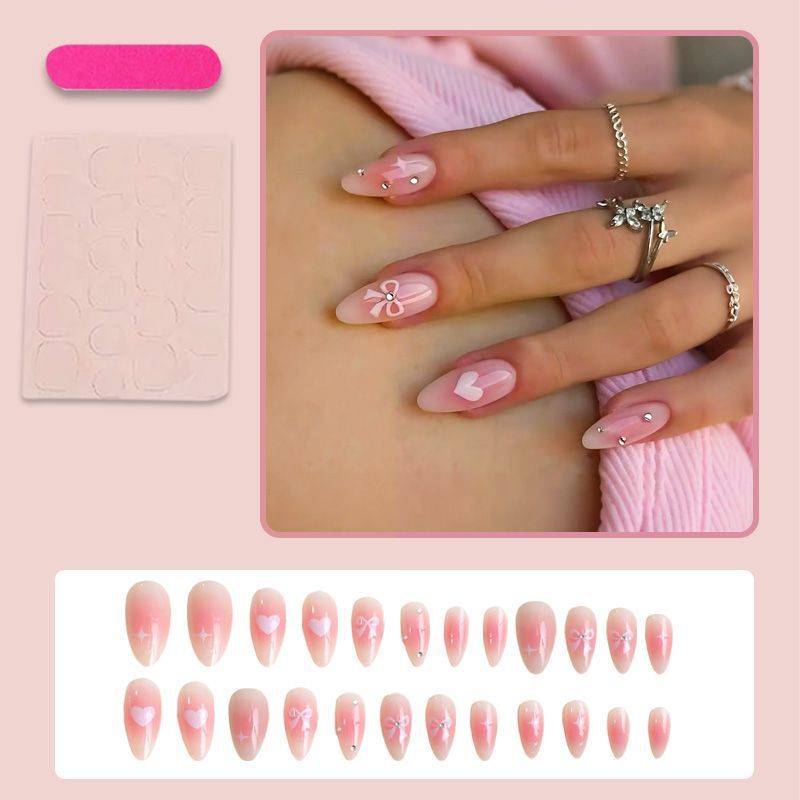 杏仁欧美穿戴甲跨境美甲甲片ins风穿戴甲批发pressonnails甲片|undefined