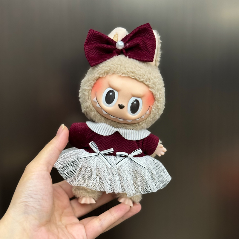 新しいかわいいシュガージェルフェイスラブブドレッシング帽子ペンダントぬいぐるみラブブ人形バッグペンダント|undefined