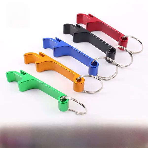 Creative Aluminum Alloy Bottle Opener Colorful Beer Opener Can Opener Multifunctional Keychain Gift Key Ring
