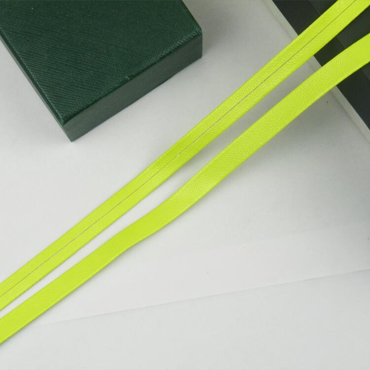 1 cm de color pu prensado banda de borde accesorios de prenda de vestir banda de borde textil decoración de cuero accesorios cuerda