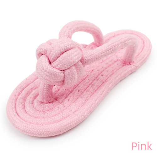 Supply Dog Toys Pet Supplies Candy Color Pet Slippers Colorful Cotton Rope Knitted Slippers