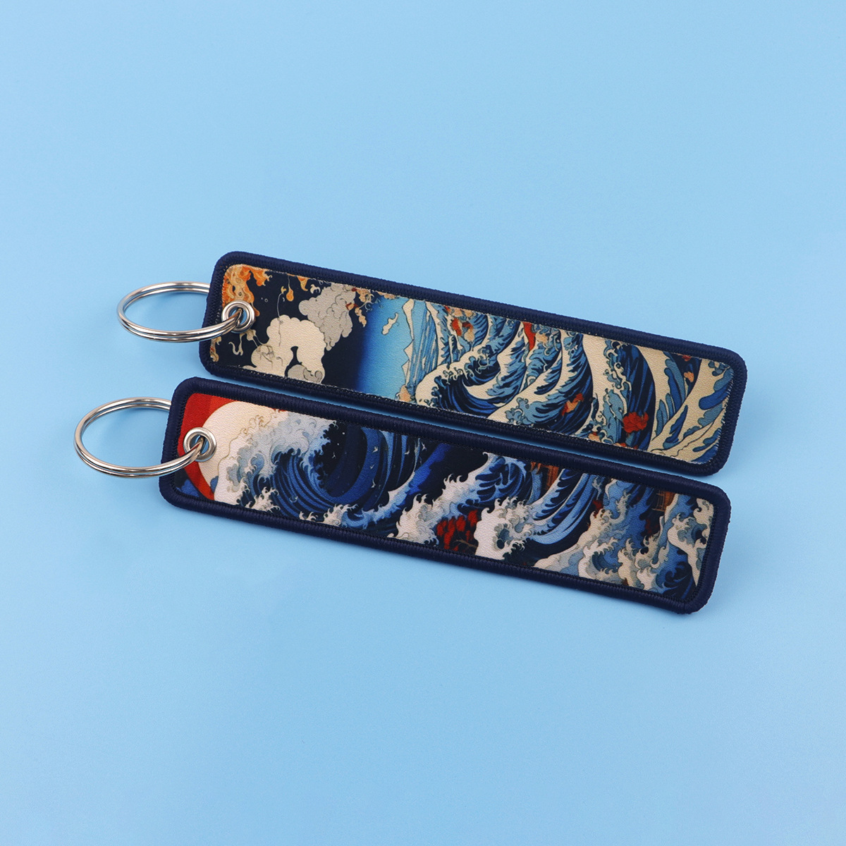 日本式の波の荷印の鍵は錦鯉の掛け物の国風の仙鶴の学生の証明書を掛けて布芸のキーホルダーの部品を飾ります。