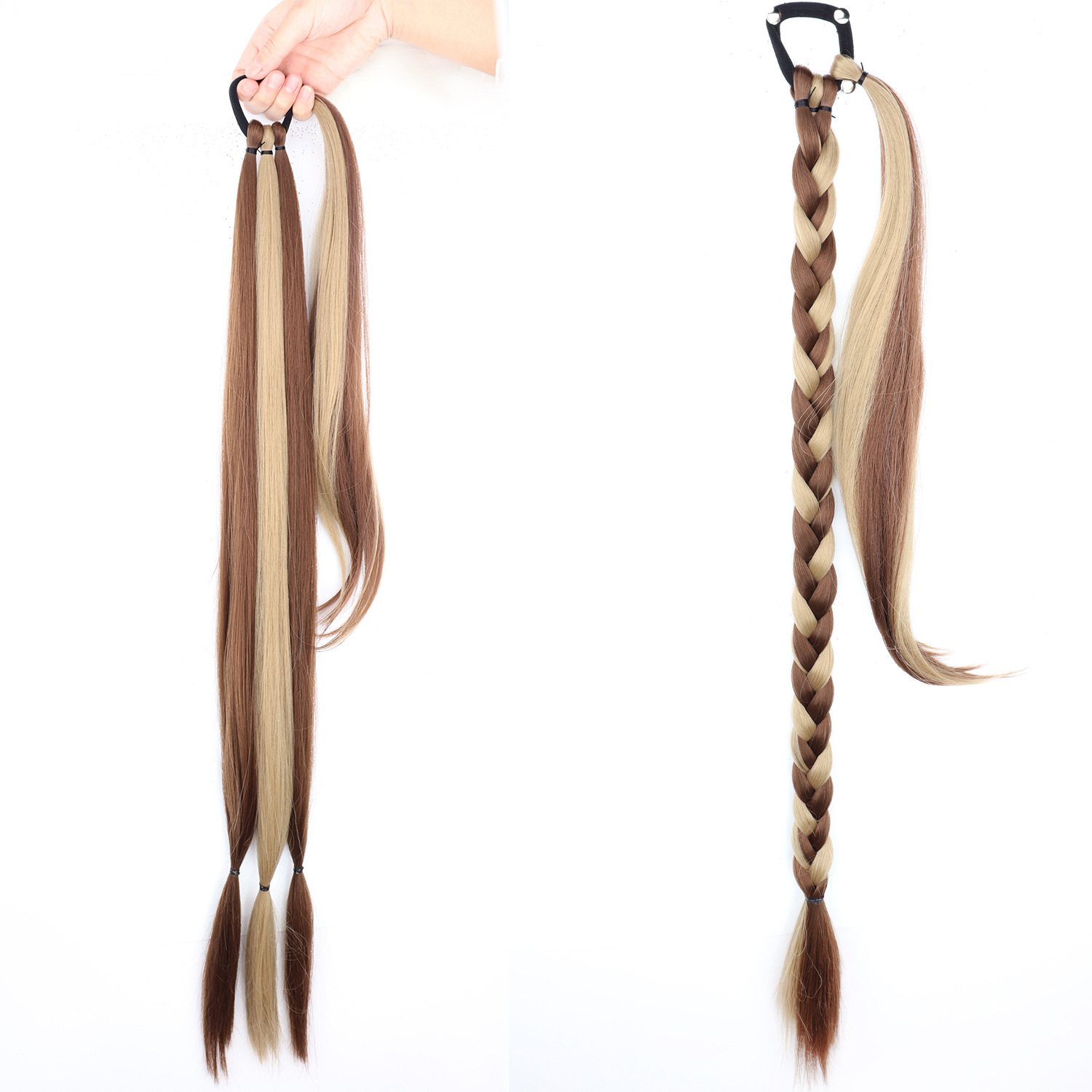 Perucas de cola de caballo mujer enredada moda extensión de cabello cola de caballo fibra sintética peruca cola de caballo peruca