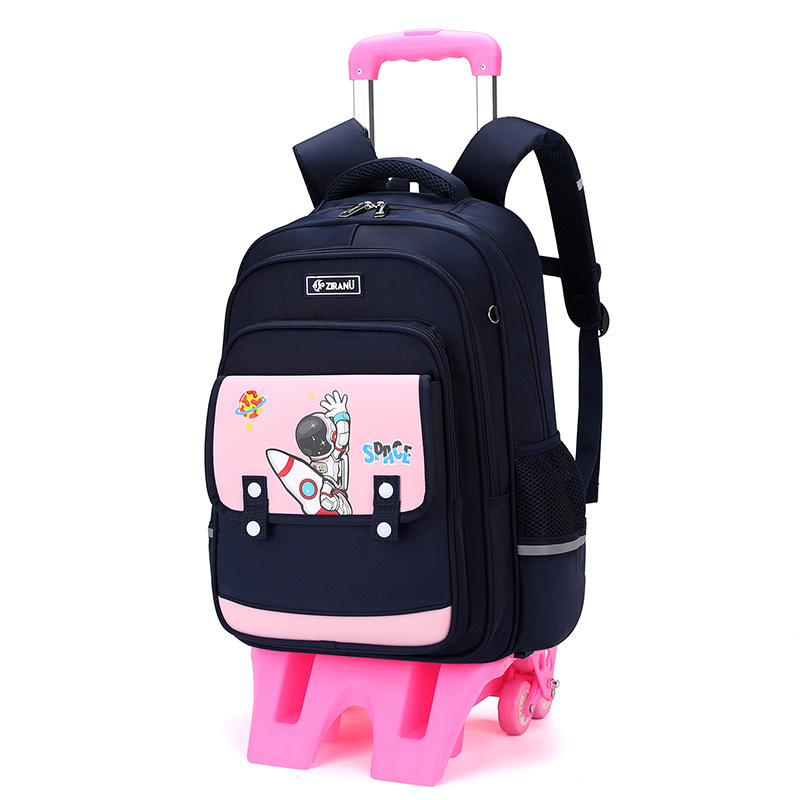 Mochila de pescado natural para niños, escolares de primaria para niños, 1 - 3 - 6 grados, caja de tracción, mochila de niños, escaleras impermeables