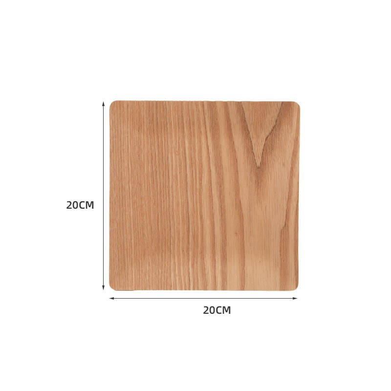 bandeja de madera de nuez cuadrada japonesa para el hogar coloca tazas de menú comida snack pizza filete plato de madera