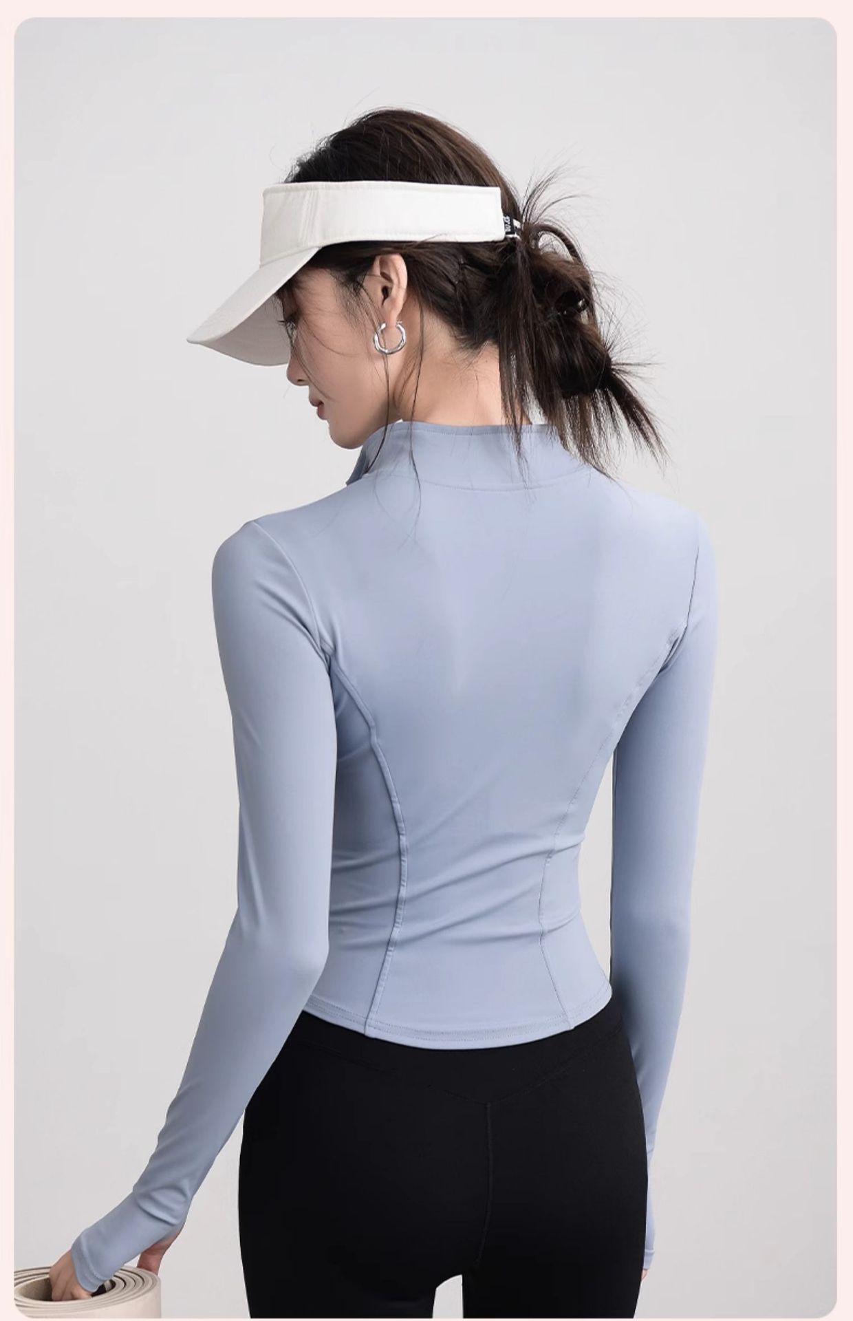 Fleece Slim Sports Jacket Premium Yoga Fitness Top Fitness Clothes Women_desvips.com