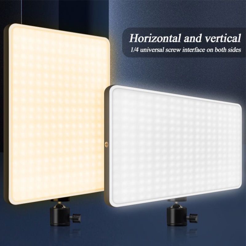 LED cuadrado en vivo iluminación de escritorio trípode grabación de video disparo gourmet naturaleza muerta vista superior iluminación