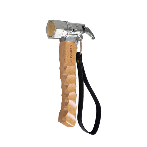 NOBANA outdoor multi-functional camping hammer stainless steel canopy tent hammer beech handle household portable mini hammer