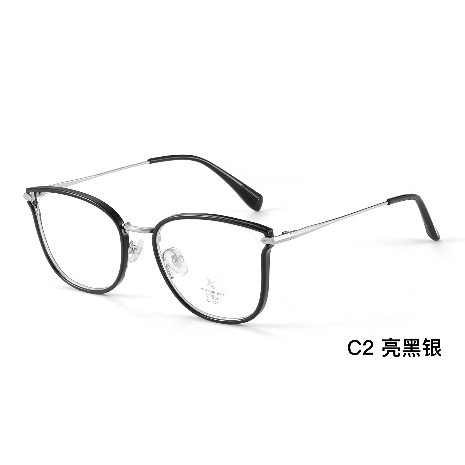 Marco de espejo de miopía anti-luz azul de ojo de gato de viento ins Diseño de ojo de gato hueco europeo y americano Danyang gafas disponibles al por mayor