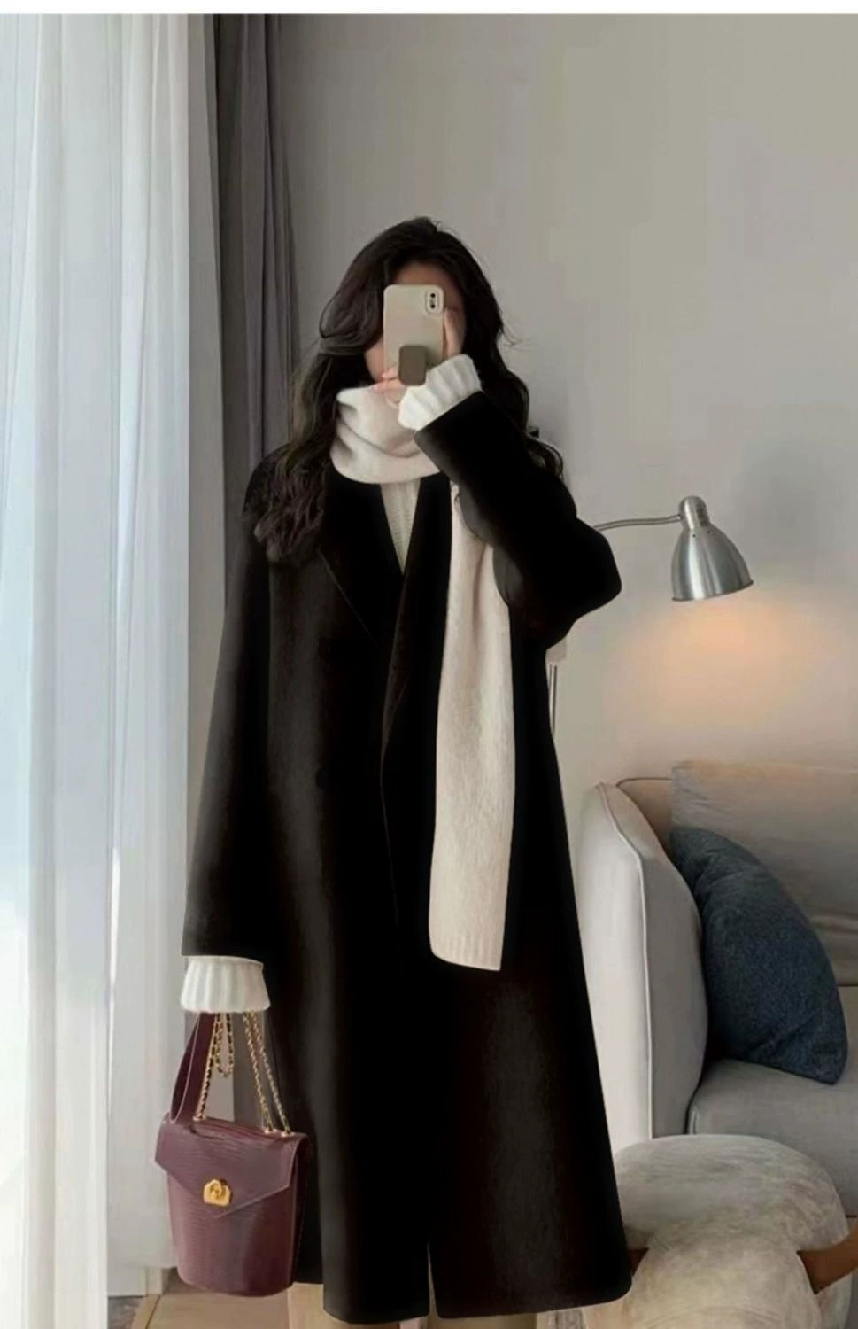 Демисезонное длинное шерстяное пальто, жакет, средней длины, стиль Chanel, для подростков