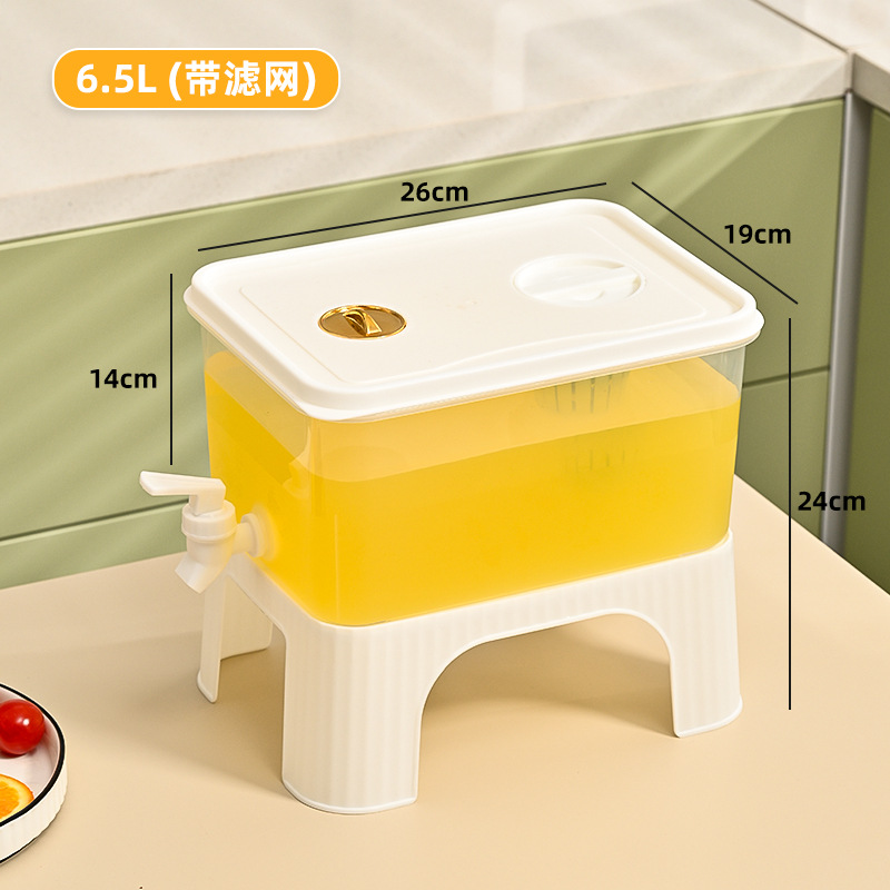 Refrigerador hogar hervidor de agua fría con grifo 3L capacidad limón fruta tetera bebida jugo tetera hervidor de agua fría