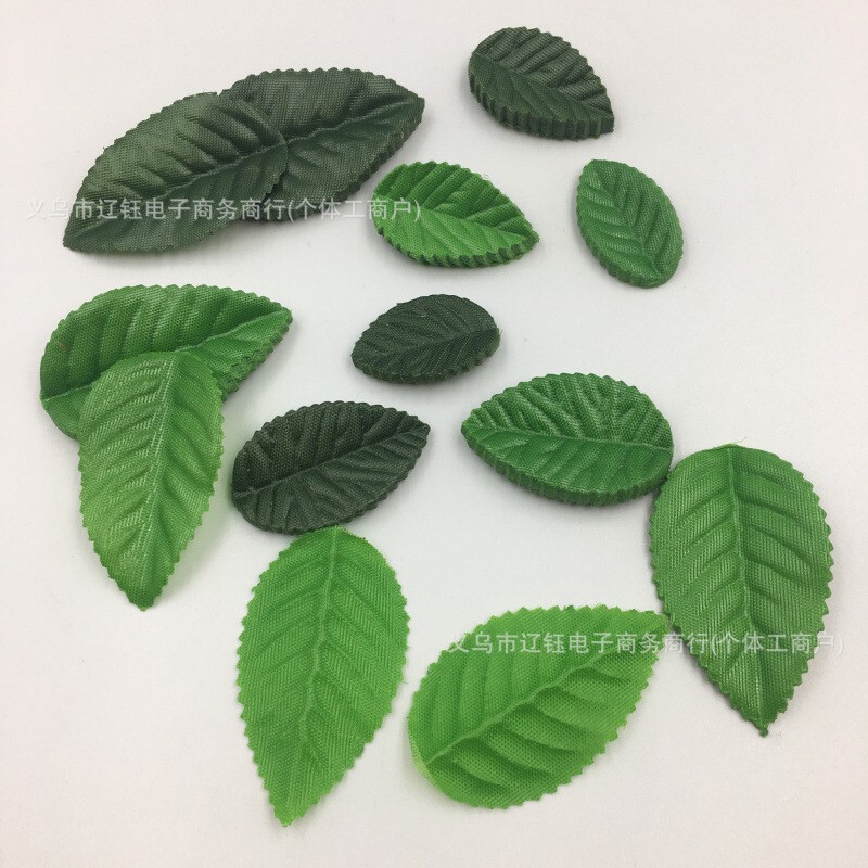 Wholesale Simulated Plant Green Leaves Rose Tree Leaves DIY Hand-Woven Garland Wedding Candy Box Accessories Materials