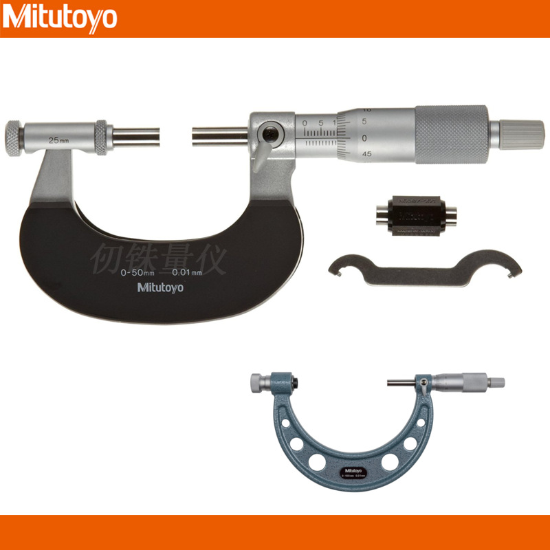 Mitutoyo三丰0-50-100千分尺104-171OMC-50可换砧104-139AOMC-100