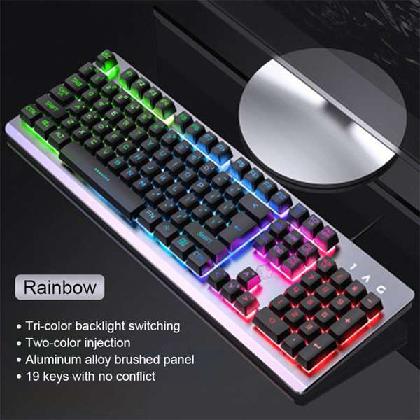 Wired Mechanical Gaming Keyboard With Rgb Backlit And Usb Cable_voghion.com