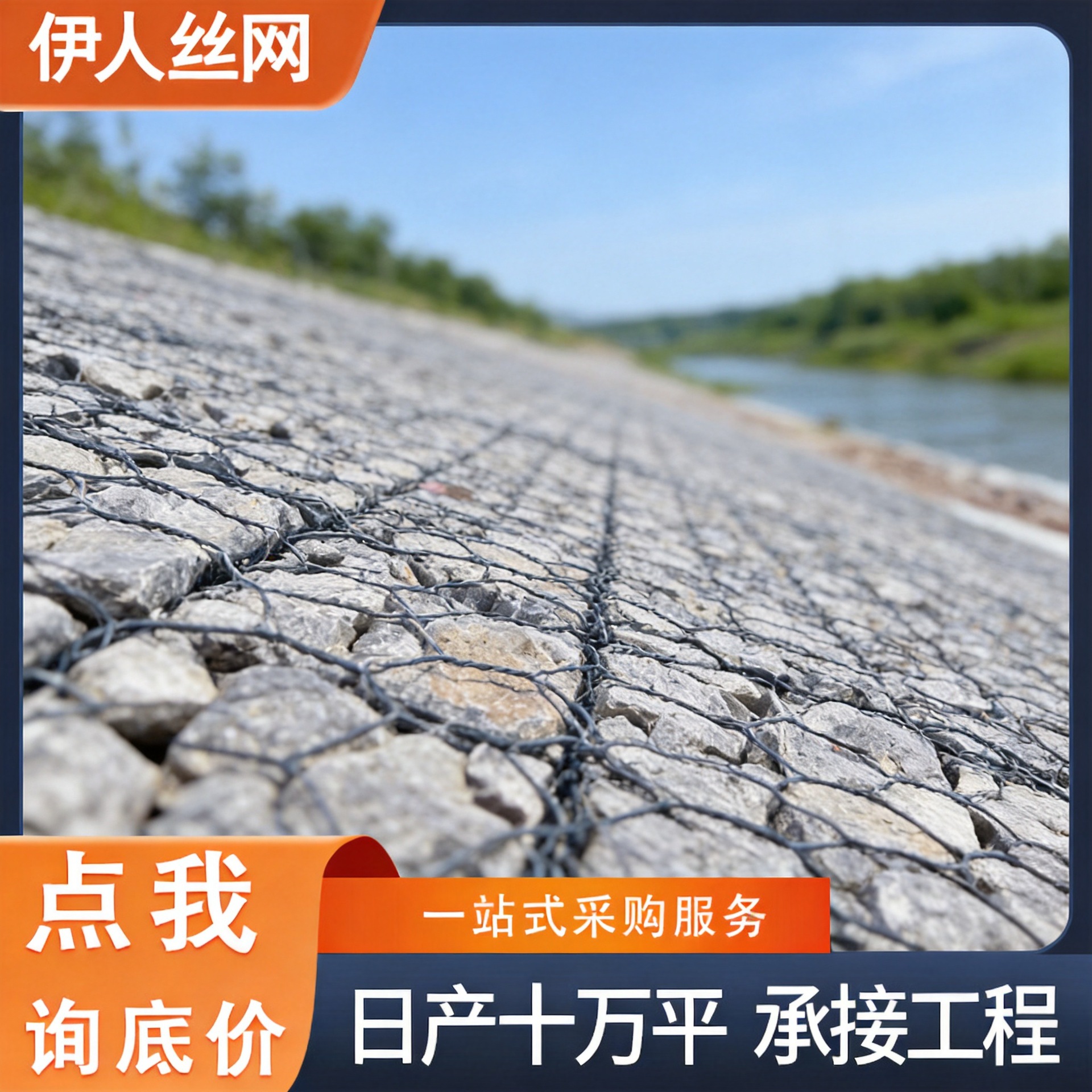Customized Sekgubin Mesh, Welded Wire Mesh, Reinforced Mike Pad, Flood Control Green Bank Pad, Renault Pad, Stone Cage Mesh