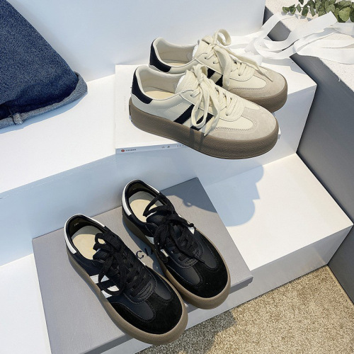 Platform Sneakers Women's 2024 Spring New Style Ins Trendy European Style Casual Sports All-match Student Board Shoes