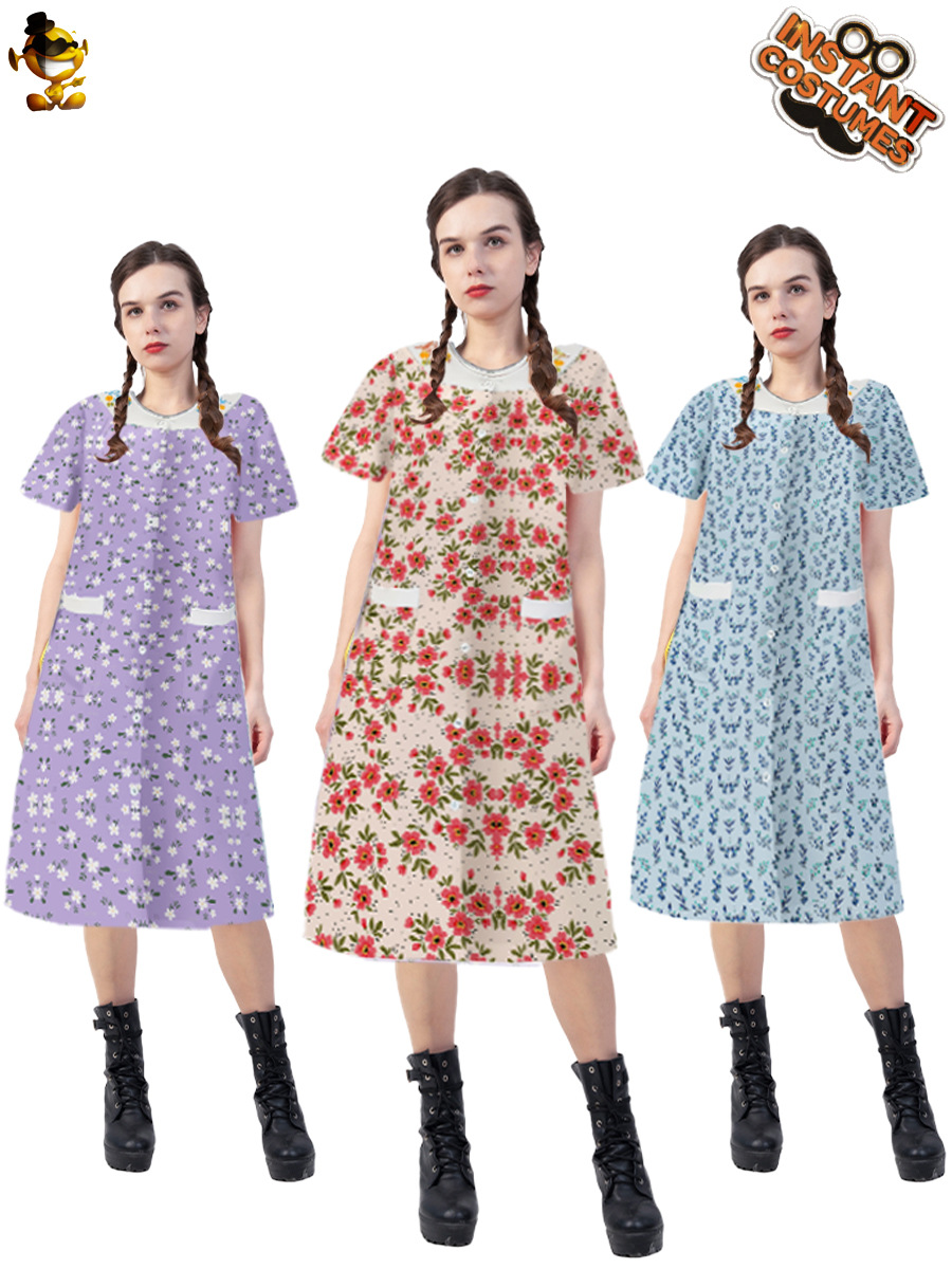 Disfraces de Halloween para niños y adultos, vestido floral, disfraces para fiestas COS, disfraces para actuaciones en escenario, venta transfronteriza en Amazon