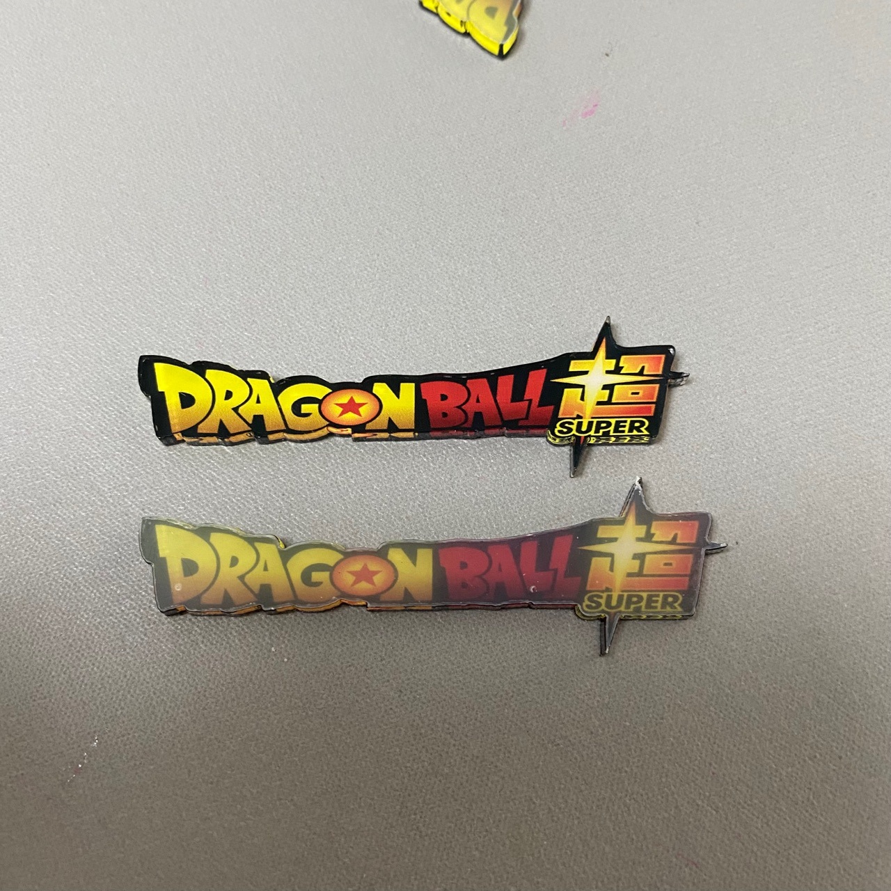 Siete Dragon Ball o Dragon Ball Z logotipo Dragon Ball Super placa de identificación One Piece logotipo accesorios de marca DIY hechos a mano