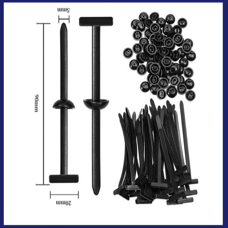 扎带卡扣穿心钉Nylon Universal Cable Tie Buckle尼龙通用扎带扣|undefined