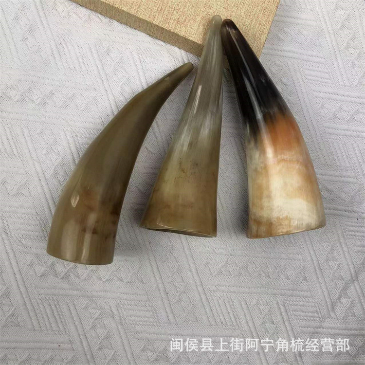 Horn Fire Cupping Set 16 Pieces Buffalo Horn Guan Guan 13-20 cm Meridian Massage Tool for Spa and Body Use preparation