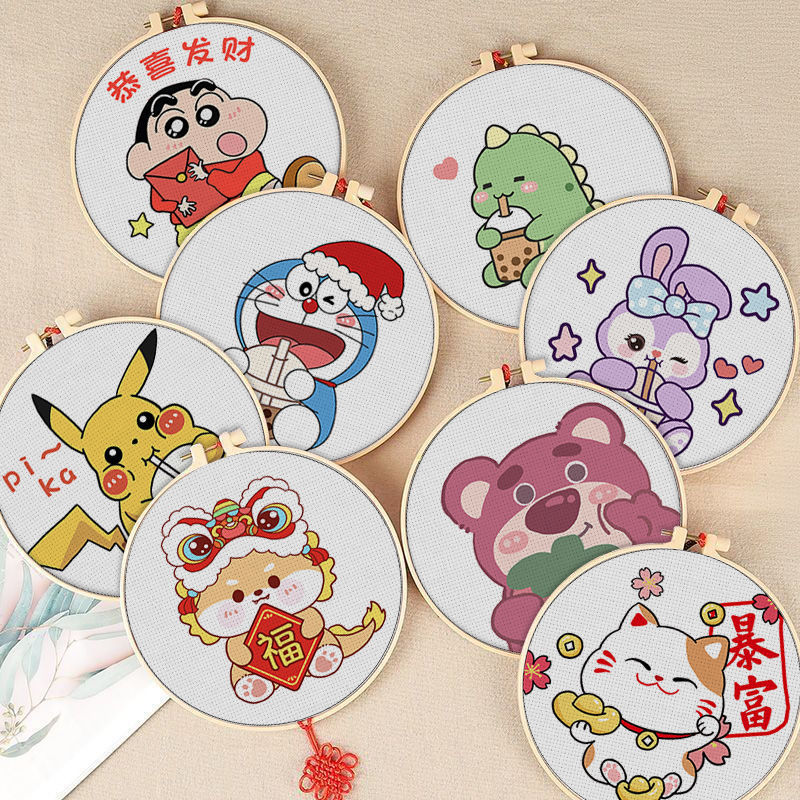 十字绣2025年爆款新款线绣卡通小画房间卧室儿童学生初学简单diy
