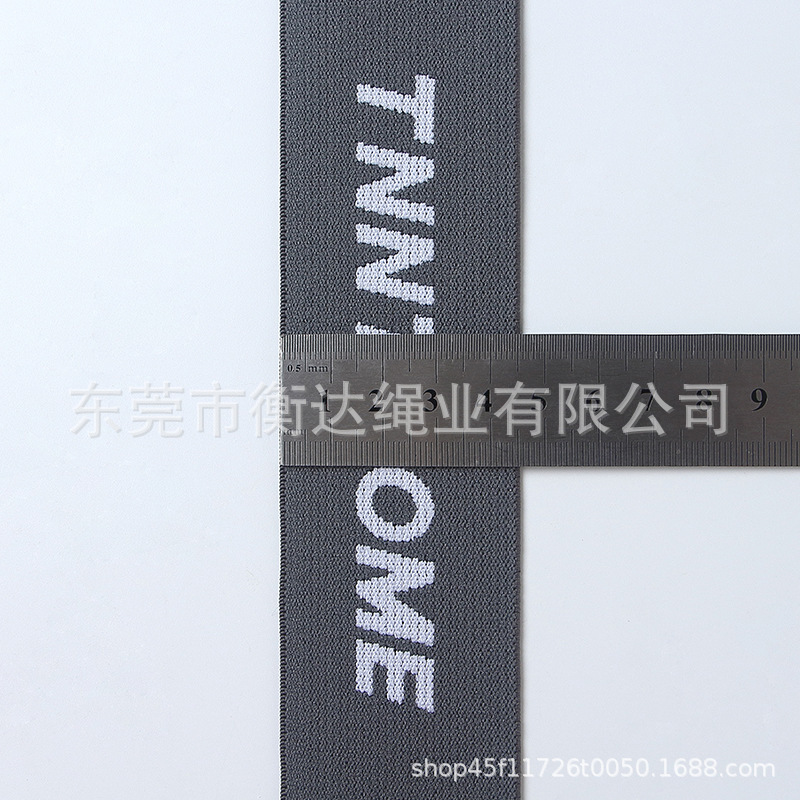 Inventario plano 4.5cm computadora jacquard elástico alta elástica durable pantalones expuestos calzoncillos cintura cabeza de letras