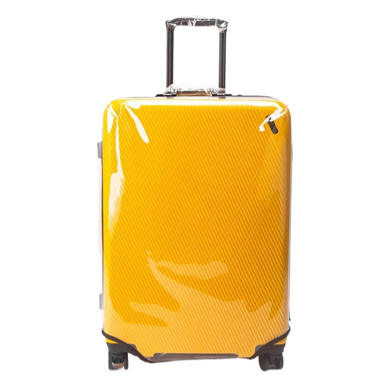 Funda protectora para equipaje, sin desmontaje, maleta con cremallera, maleta con ruedas, cubierta antipolvo, sin desmontaje, funda de cuero de PVC transparente