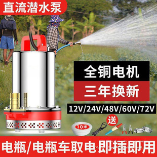 Dc Submersible Pump 12V24V48V60V72V Household Water Pump Irrigation Agricultural Watering Electric Vehicle Water Pump